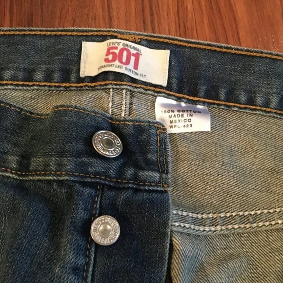 Levi's 501 XX Jeans Mens W38 x L30 Straight Leg Button Fly - Picture 4 of 12